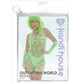 Pink Lipstick Out of This World Green Bodysuit Set with Alien Pasties Size OS