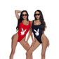 PlayBoy Black High-Leg 1 Pc Swimsuit with Bunny Head Logo Size S/M/L