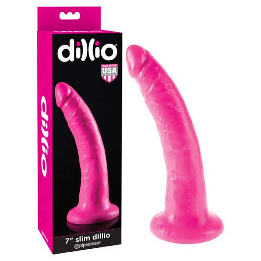 Pipedream Dillio 7" Slim Pink 17.8cm Dong Dildo