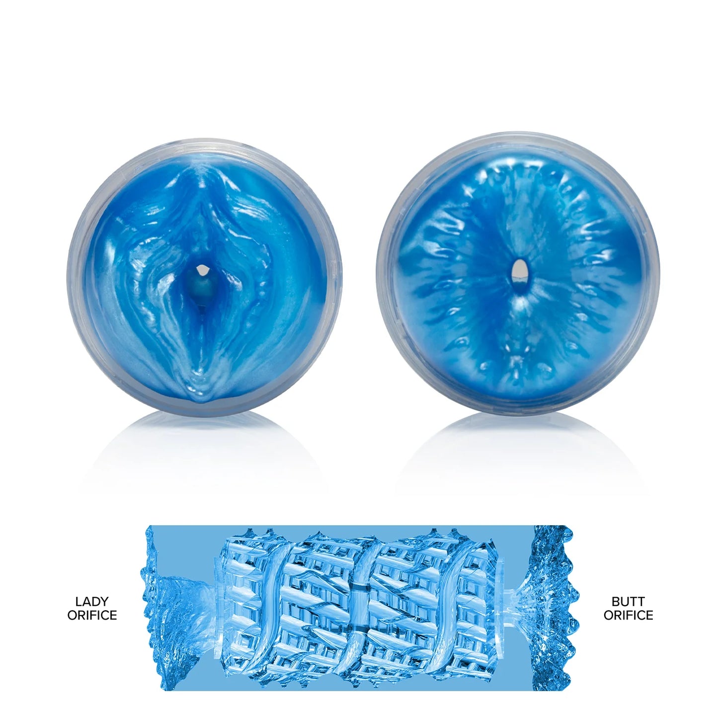 Fleshlight Quickshot Alien Lady/Butt - Metallic Blue Masturbator
