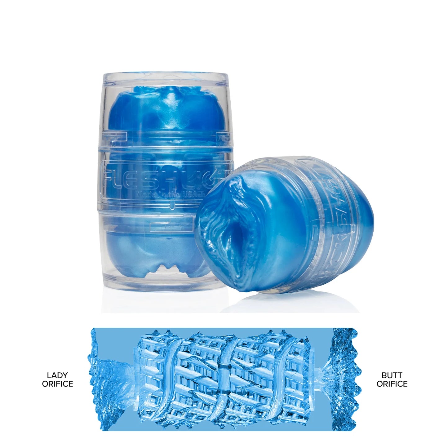 Fleshlight Quickshot Alien Lady/Butt - Metallic Blue Masturbator