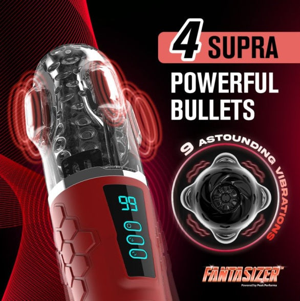 Peak Performa Hypershaker Automatic App Controlled LCD Masturbator Red