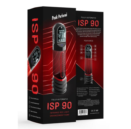 Peak Performa ISP90 Curve Infrared Automatic LCD Penis Pump Red