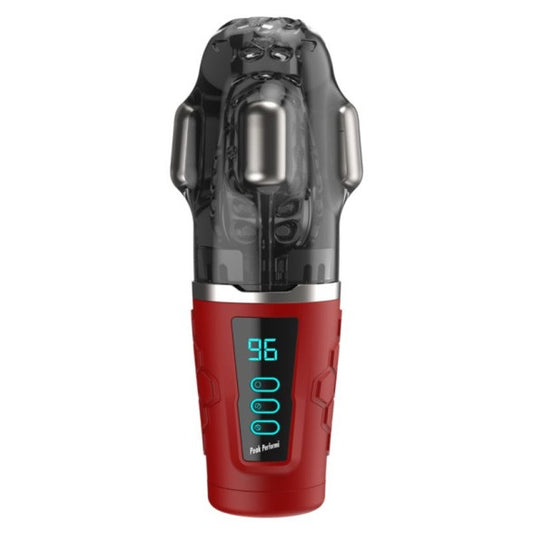 Peak Performa Hypershaker Automatic App Controlled LCD Masturbator Red