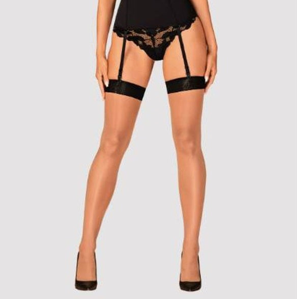 Obsessive Lingerie S814 Stockings Black Size S/M or L/XL