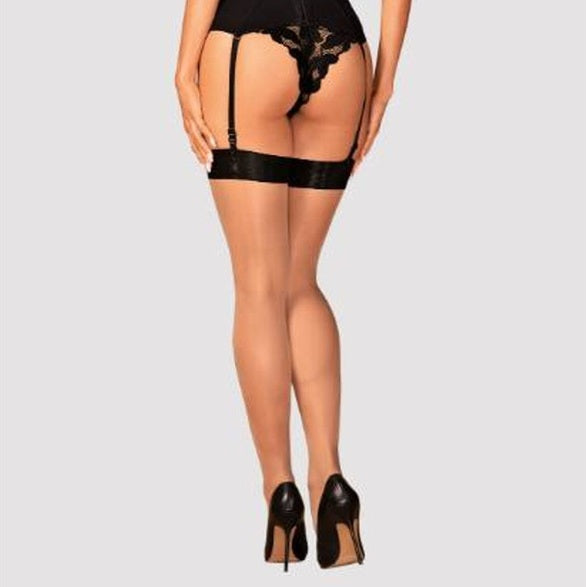 Obsessive Lingerie S814 Stockings Black Size S/M or L/XL