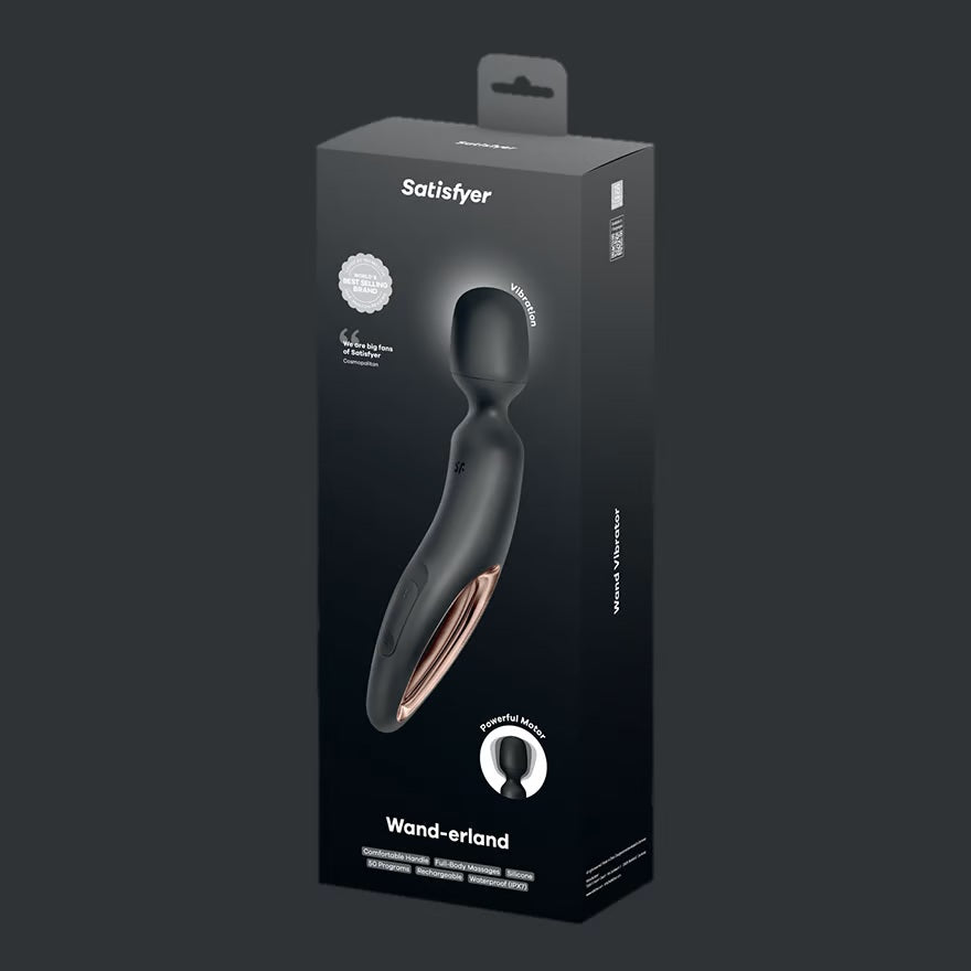 Satisfyer Wand-erland 50 Mode Black Bodywand Massager Vibrator