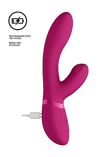 Shots Toys | VIVE Kyra Pulse Clitoral Rabbit Vibrator USB Rechargeable Pink