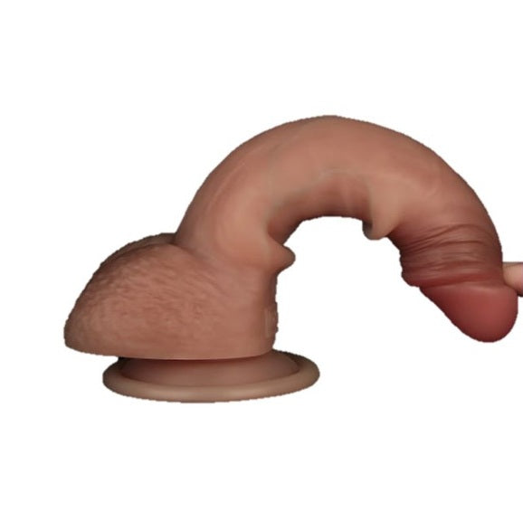 Lovetoy Sliding Skin Pro Dual Layer Silicone Dong Dildo 7.5"