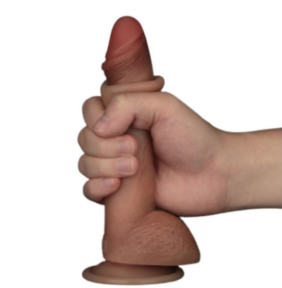 Lovetoy Sliding Skin Pro Dual Layer Silicone Dong Dildo 7.5"