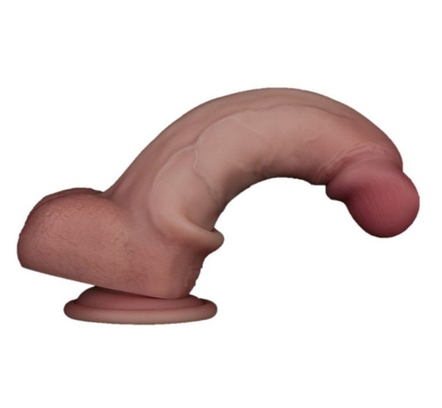 Lovetoy Sliding Skin Pro Dual Layer Silicone Dong Dildo 8"
