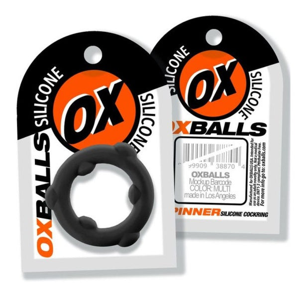 OxBalls Spinner Silicone Ring Black