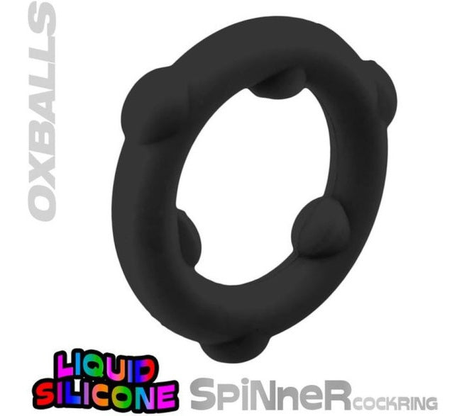 OxBalls Spinner Silicone Ring Black