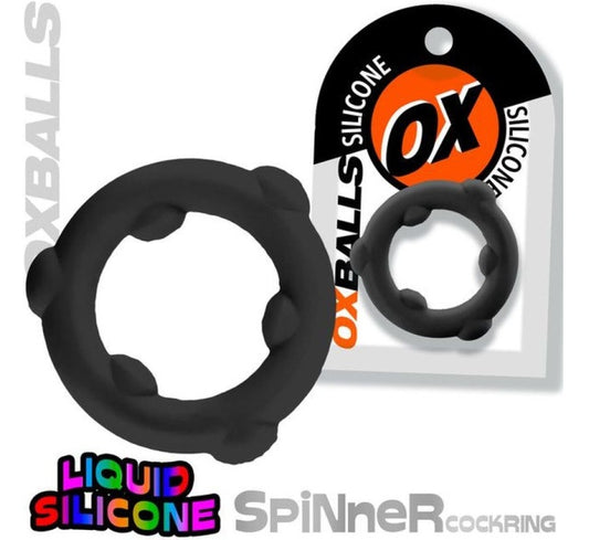 OxBalls Spinner Silicone Ring Black