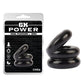 CHISA GK Power Stacked Dual Pleasure Ring Black