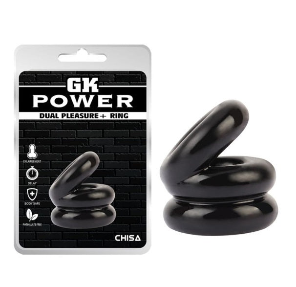 CHISA GK Power Stacked Dual Pleasure Ring Black