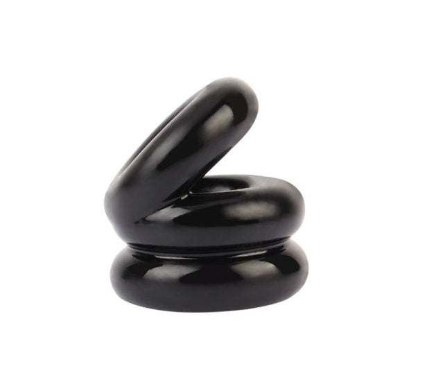 CHISA GK Power Stacked Dual Pleasure Ring Black