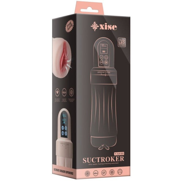 Xise Suctroker Dual Density Vibrating Sucking Vaginal Masturbator V3