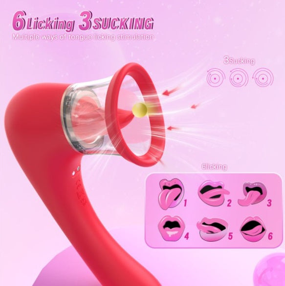 S-Hande Trumpet 3-in-1 Sucking Licking Vibrating Vaginal Stimulator