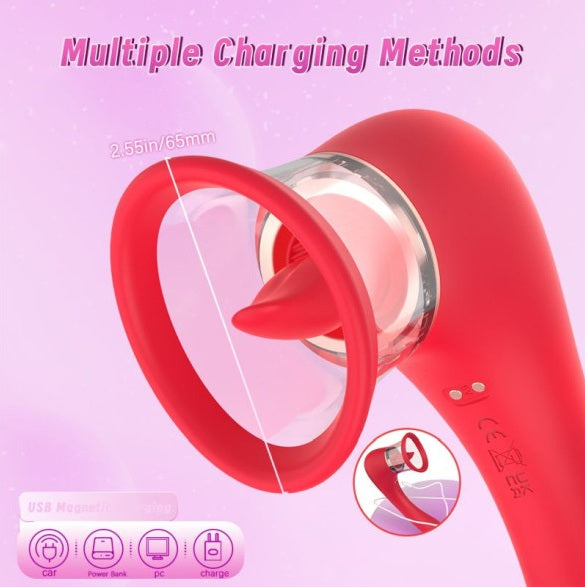 S-Hande Trumpet 3-in-1 Sucking Licking Vibrating Vaginal Stimulator