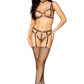 Dreamgirl Open Cup Bra, G-String Choker Leopard Size OS