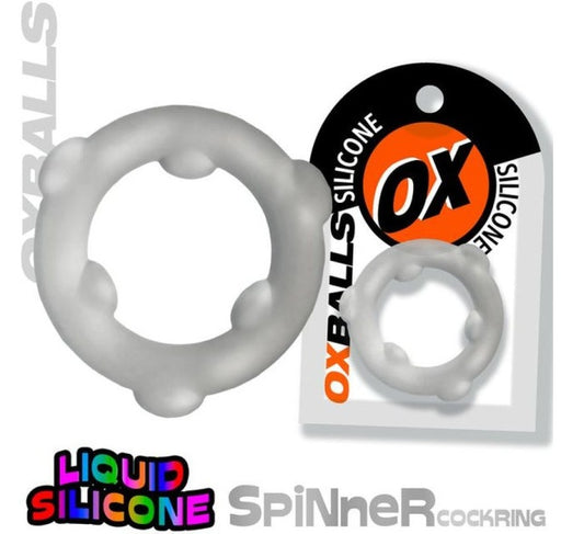 OxBalls Spinner Silicone Ring Clear