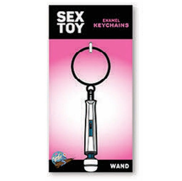 Wood Rocket Wand Keychain