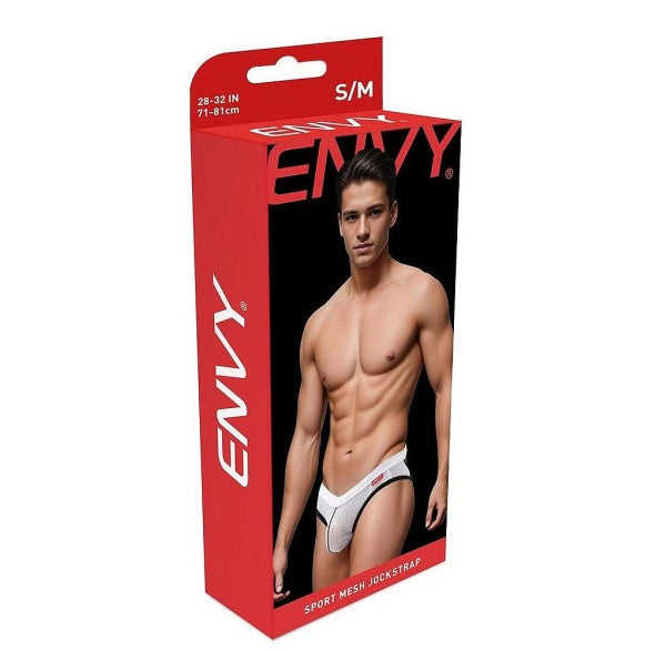 Envy Sport Mesh Jock White Size M/L or L/XL