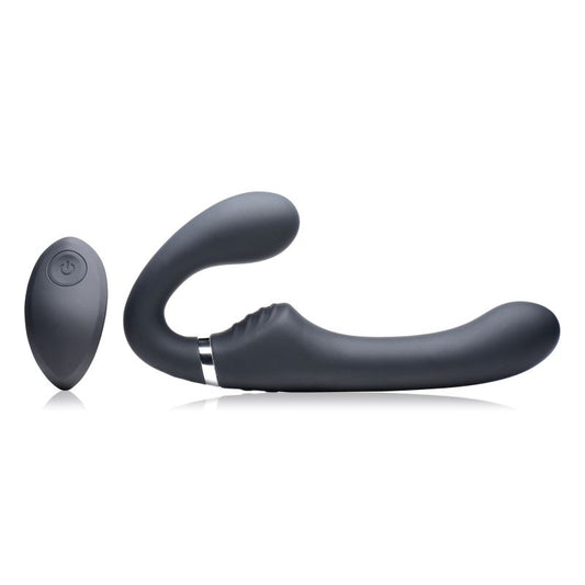 Strap U Mighty Rider 10X Strapless Strap-On Black w Remote