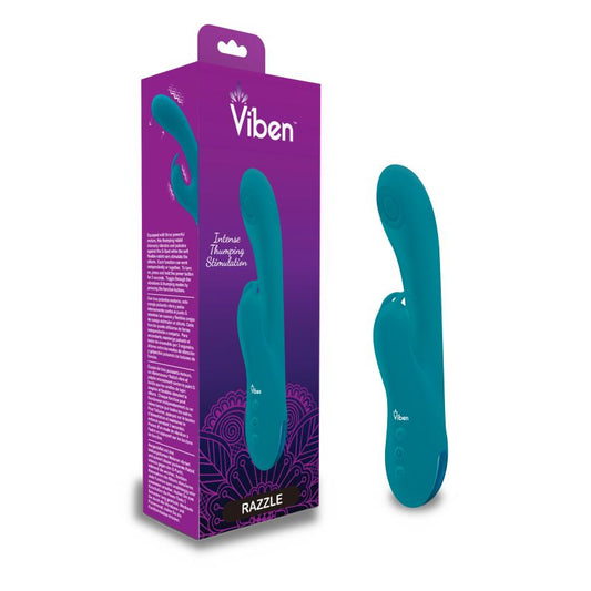 Viben Razzle G-Spot Thumping Rabbit Vibrator Ocean