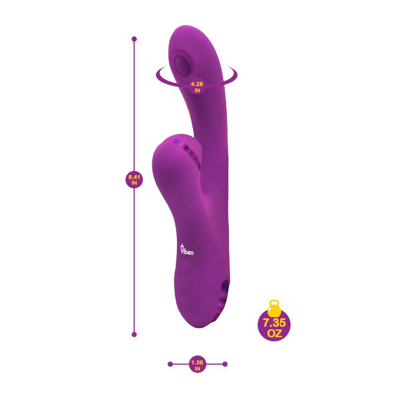 Viben Dazzle G-Spot Thumping Rabbit Suction Vibrator Berry