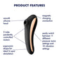 Satisfyer Dual Kiss USB-Rechargeable Clitoral Stimulator - Black
