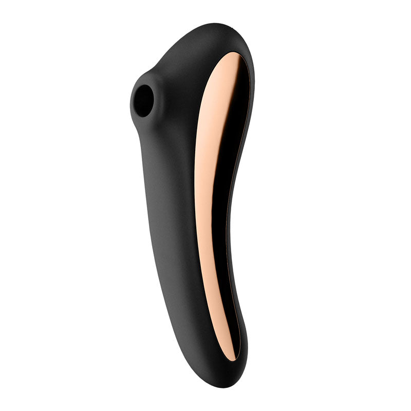 Satisfyer Dual Kiss USB-Rechargeable Clitoral Stimulator - Black