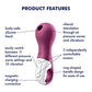 Satisfyer Lucky Libra Air Pulsation Stimulator with Vibration - Berry Red