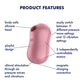 Satisfyer Cotton Candy USB Recharge Air Pulsation Clitoral Stimulator Light Red