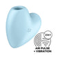 Satisfyer Cutie Heart USB Recharge Air Pulsation Clitoral Stimulator Blue