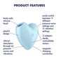 Satisfyer Cutie Heart USB Recharge Air Pulsation Clitoral Stimulator Blue