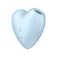 Satisfyer Cutie Heart USB Recharge Air Pulsation Clitoral Stimulator Blue