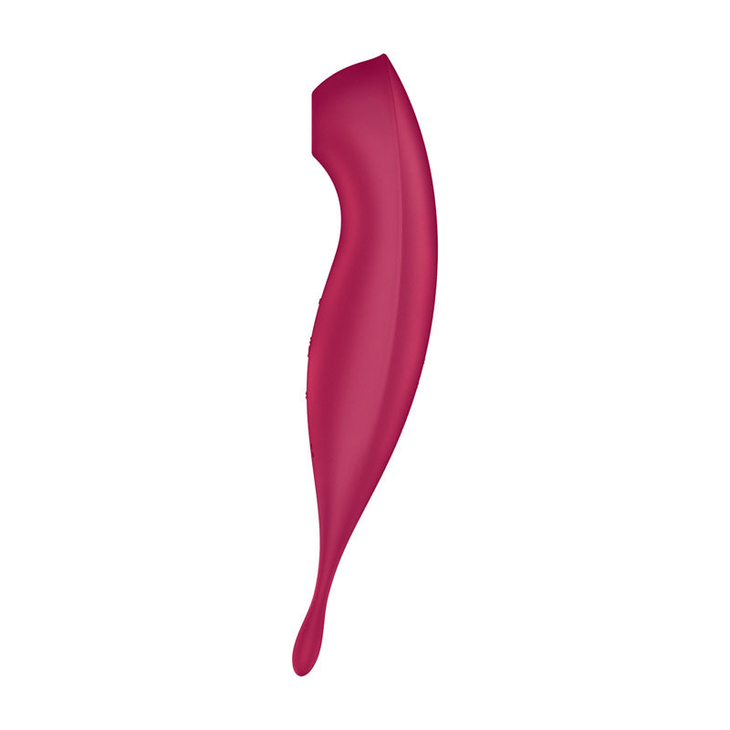 Satisfyer Twirling Pro+ Hybrid Air Pulse Vibrator (App) - Dark Red