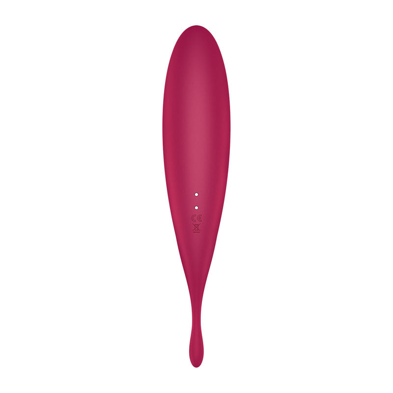 Satisfyer Twirling Pro+ Hybrid Air Pulse Vibrator (App) - Dark Red