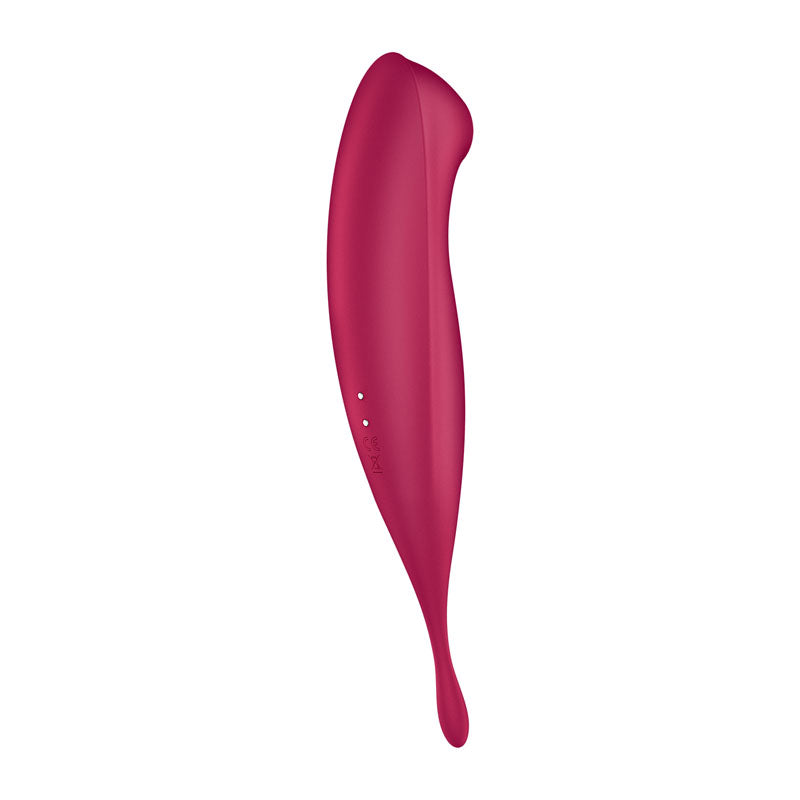 Satisfyer Twirling Pro+ Hybrid Air Pulse Vibrator (App) - Dark Red