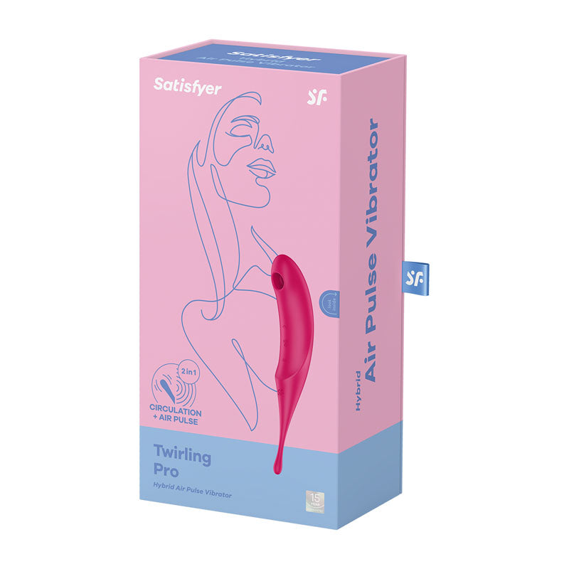 Satisfyer Twirling Pro+ Hybrid Air Pulse Vibrator - Red