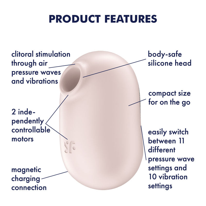 Satisfyer Pro To Go 2 - Double Air Pulse Vibrator - Beige