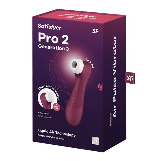 Satisfyer Pro 2 Generation 3 Air Pulse Vibrator - Wine Red